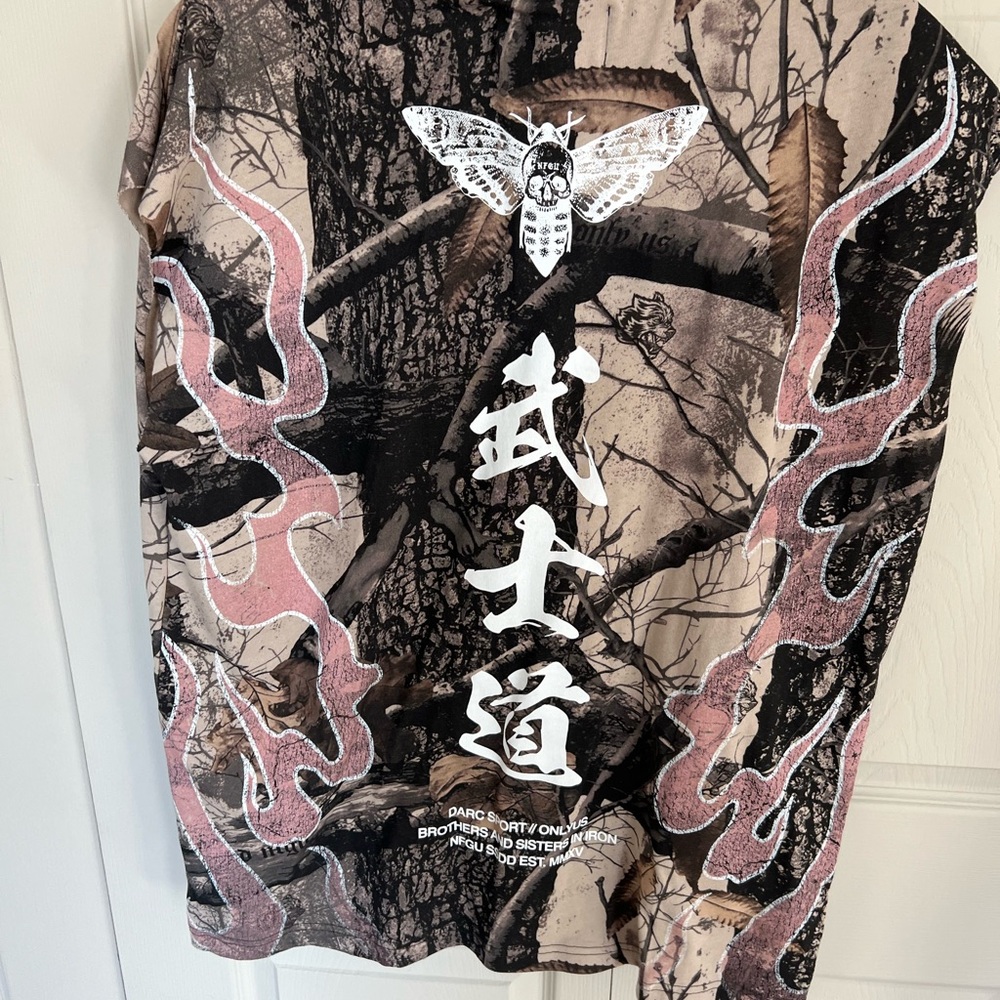 Darc Sport Camo Muscle Shirt with Pink Flames
